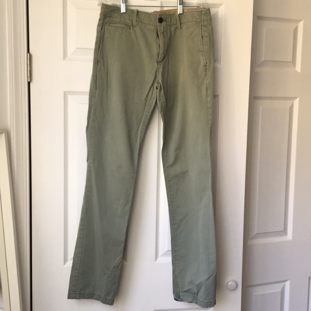 Gap slim olive khakis